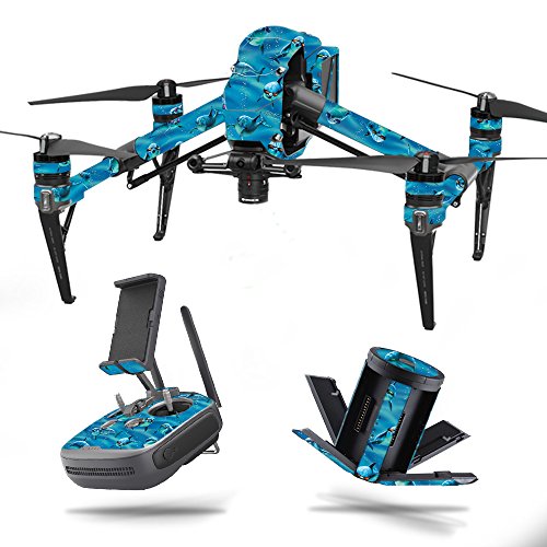 MightySkins Skin Compatible with DJI Inspire 2 - Dolphin Gang | Protective, Durable, and Unique Vinyl Decal wrap Cover | Easy to Apply, Remove, and Change Styles | Made in The USA