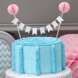 Ginger Ray Chevron Divine Honeycomb Cake Bunting Topper Decoration, Pink