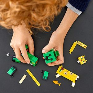 LEGO Minecraft Creeper BigFig and Ocelot Characters 21156 Buildable Toy Minecraft Figure Gift Set for Play and Decoration, New 2020 (184 Pieces)