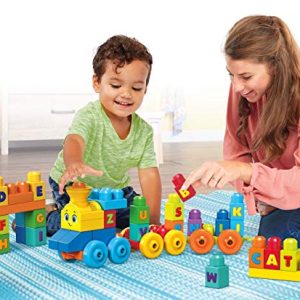 Mega Bloks ABC Musical Train Building Set, 50 pieces