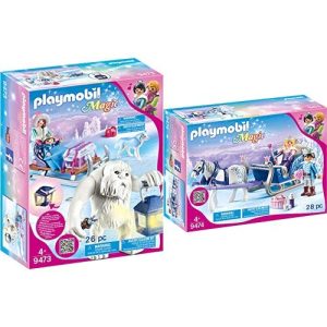 PLAYMOBIL 9473 Spielzeug-Schneetroll mit Schlitten, Unisex-Kinder & 9474 Spielzeug-Schlitten mit Königspaar, Unisex-Kinder