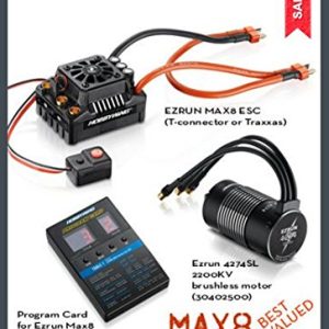 38010401 Max8 ESC Combo with EzRun 2200kV Motor TRX Plug