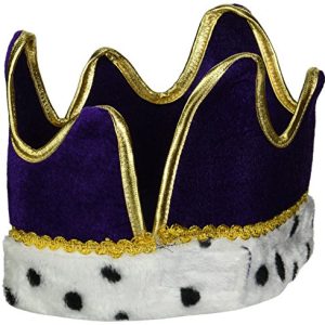 Plush Royal Crown (purple) Party Accessory (1 count) (1/Pkg)