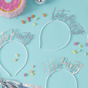 Iridescent Lets Party Headbands - 5 Pack