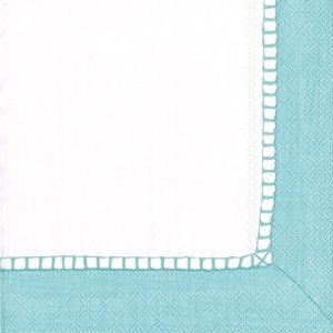 Entertaining with Caspari Linen Robin'S Egg Blue, Luncheon Napkin, Pack of 20