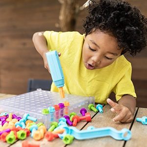 Educational Insights Design & Drill See-Through Creative Workshop - Drill Toy, STEM & Construction, Building Toy