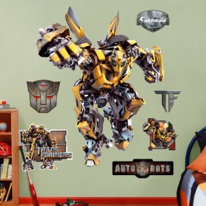 FATHEAD Bumblebee-Huge Officially Licensed Transformers Removable Wall Decal, 52" W x 66" H