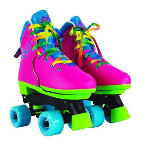 Circle Society Classic Adjustable Indoor & Outdoor Childrens Roller Skates - JoJo Rainbow - Sizes 3-7