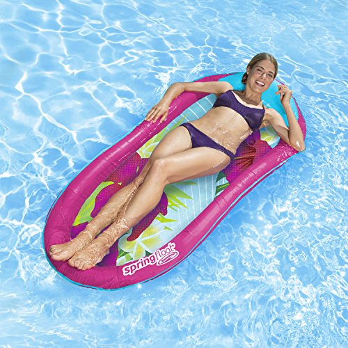 Swimways Original Spring Float Pool Lounger, Hibiscus Flower