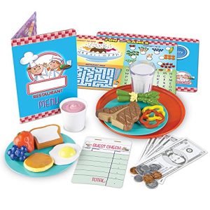 Learning Resources Serve It Up! Play Restaurant, Pretend Restaurant Set, 35 Pieces, Ages 3+