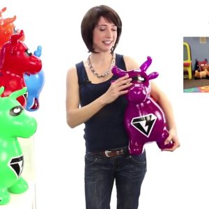 WALIKI Bouncy Horse | Inflatable Hopping Animal | Toddler Riding Horse | Hoppy Horse Hopper | Green