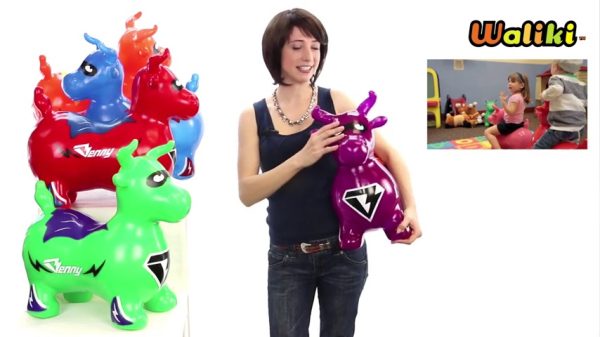 WALIKI Bouncy Horse | Inflatable Hopping Animal | Toddler Riding Horse | Hoppy Horse Hopper | Green