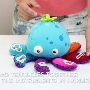 B. toys by Battat – Under the Sea Jamboree – B. Softies – Musical Octopus Toy – Soft Octopus Plush with 8 Instruments - Sensory Toys for babies 10 months +