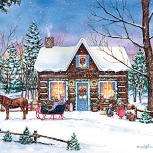 LANG - 500 Piece Puzzle -"Magical Evening", Artwork by Laura Berry - Linen Finish - 24” x 18” Completed