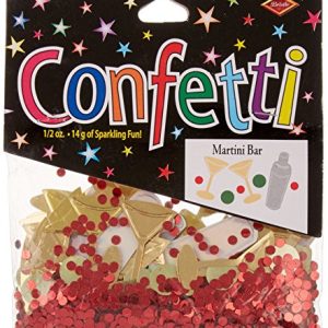 Beistle CN034 Martini Bar Confetti Bachelorette Party Supplies, Tableware Decorations, 0.5 Ounces, Multicolored