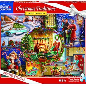 White Mountain Puzzles Christmas Traditions - 1000 Piece Jigsaw Puzzle