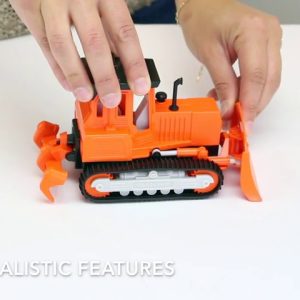 DRIVEN by Battat – Micro Bulldozer – Detailed Toy Bulldozer with Movable Parts and Realistic Sounds for Kids Age 4+