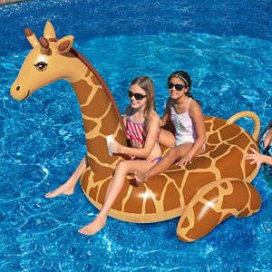 Swimline Animal Kingdom Extra Large Swimming Pool Floats Combo Value Pack: Goose, Monarch, Peacock, Giraffe