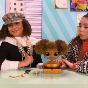L.O.L. Surprise! O.M.G. Styling Head Royal Bee with Stick-On Hair for Endless Styles