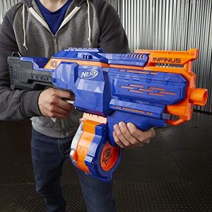 NERF Infinus N-Strike Elite Toy Motorized Blaster with Speed-Load Technology (FFP), Brown