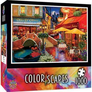 MasterPieces Colorscapes Linen Jigsaw Puzzle, It's Amore! Romantic Evening in Italy, 1000 Pieces