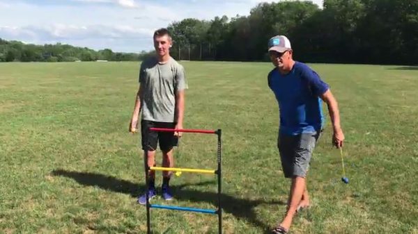 Driveway Games LADRTS-GM-00140 Ladder Ball Toss Game with 6 Bolos Bolas & Carrying Case for Outdoor, Lawn, Yd