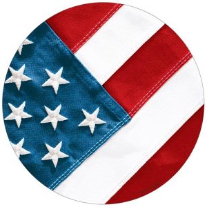 50-Count Value Pack Round Paper Dinner Plates- Red, White and True