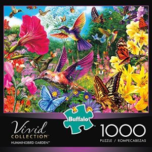 Buffalo Games - Vivid Collection - Hummingbird Garden - 1000 Piece Jigsaw Puzzle