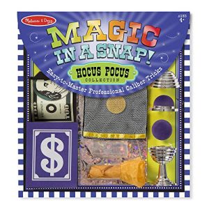 Melissa & Doug Magic in a Snap! Hocus Pocus Collection Magic Tricks Set (Professional Caliber Tricks, 12 Pieces, Great Gift for Girls and Boys – Best for 4, 5, 6, 7 and 8 Year Olds)