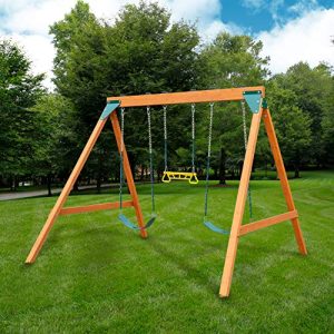 Swing-N-Slide PB 8360 Ranger Wooden Swing Set with Swings