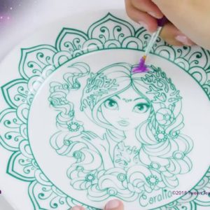 NEBULOUS STARS Porcelain Painting, Multicolor