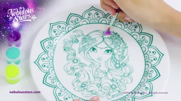 NEBULOUS STARS Porcelain Painting, Multicolor