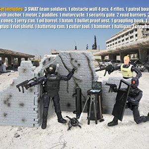 Click N’ Play Military Police Elite SWAT Patrol Team 32 Piece Play Set with Accessories