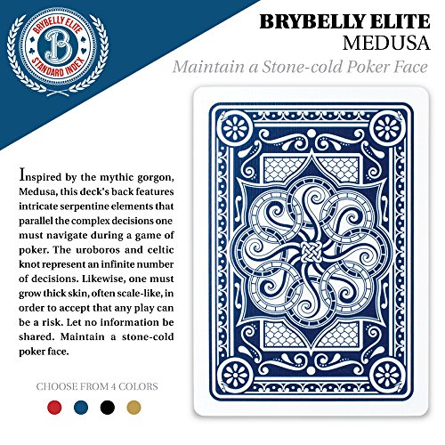 Brybelly Elite Medusa Back Casino-Quality Playing Cards