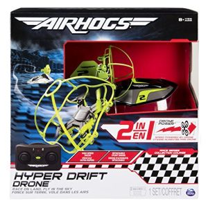Air Hogs 2-in-1 Hyper Drift Drone for High Speed Racing and Flying - Green