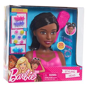 Barbie Styling Head Black Hair, 20 Pieces
