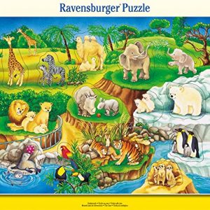 Ravensburger The Zoo My First Frame Tray 14 Piece Jigsaw Puzzle for Kids – Every Piece is Unique, Pieces Fit Together Perfectly