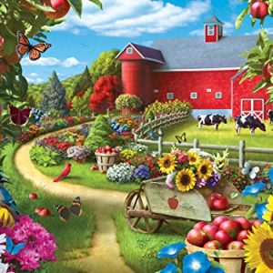 MasterPieces Family Hour Apple of My Eye Farm with Barn Scene Jigsaw Puzzle, 400-Piece