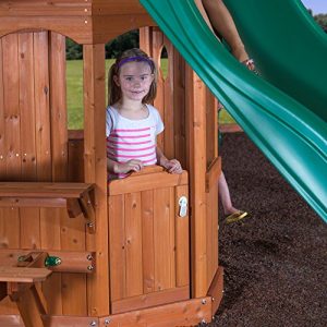 Backyard Discovery Woodland All Cedar Wood Playset Swing Set
