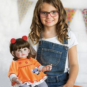 Adora ToddlerTime Girl Doll, Macaraccoon, Weighted Vinyl Baby Doll Toy with Soft Body, 20-inch (Ages 6+)