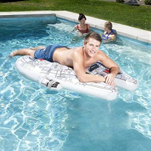 SwimWays Star Wars Millenium Falcon Ride-On Float - Inflatable Novelty Float for Pool