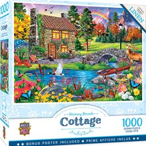 MasterPieces Cottage Linen Jigsaw Puzzle, Stoney Brook, Featuring Art by P.D & Moreno, 1000Piece