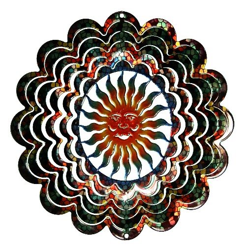 Next Innovations Stain Glass Sun Face Kaleidescope Eycatcher, Medium