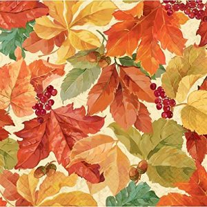 Amscan | Party Tablewares | Elegant Leaves Dinner Napkins | Pack of 16 | Multi colored