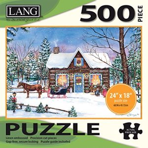 LANG - 500 Piece Puzzle -"Magical Evening", Artwork by Laura Berry - Linen Finish - 24” x 18” Completed