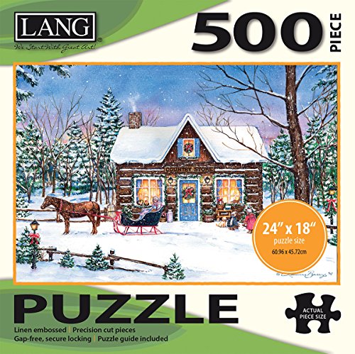 LANG - 500 Piece Puzzle -"Magical Evening", Artwork by Laura Berry - Linen Finish - 24” x 18” Completed
