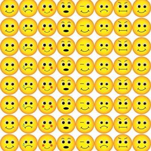 Hygloss Products Emoji Emoticon Stickers - 240 Stickers - 1/2 Inch, 3 Sheets