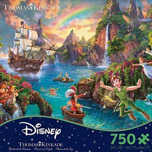 Ceaco Thomas Kinkade The Disney Collection Peter Pan Jigsaw Puzzle, 750 Pieces