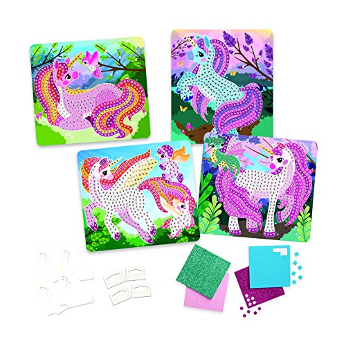 Orb The Factory Sticky Mosaics Unicorns Arts & Crafts, Pink/Teal/Blue/Purple, 12" x 2" x 10.75"