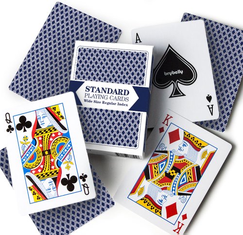 Brybelly 12 Blue Decks Standard Playing Cards by Brybelly (Wide-Size, Regular Index)